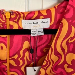 Never Fully Dressed - Ashley Mika Dress - NWT Orange and pink dress. Zipper back